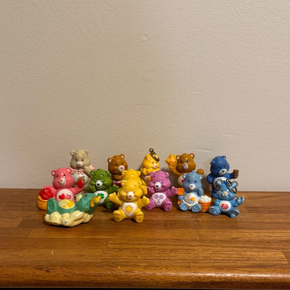 Lot of vintage care bear figurines